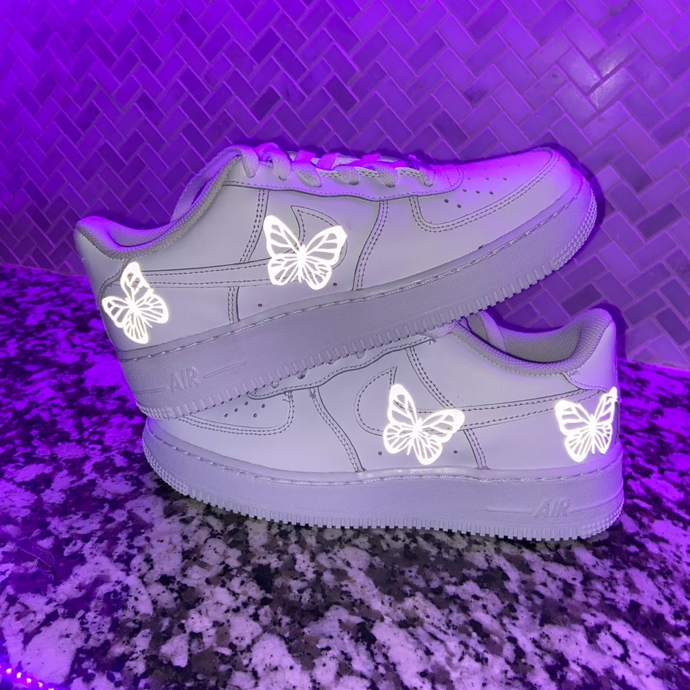 Reflective Butterfly Air Force 1s